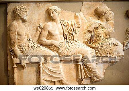 Carved slap of Poseidon, Apollo, and Aartemis at the Acropolis museum. Athens, Greece. View Large Photo Image Stock Photography - Carved slap of Poseidon, Apollo, and Aartemis at the Acropolis museum. Athens, Greece.. Fotosearch