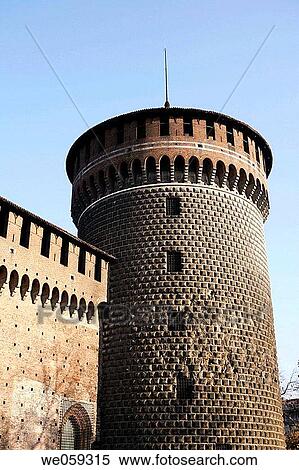 Castello Sforzesco, Milan. Lombardy, Italy View Large Photo Image Stock Photography - Castello Sforzesco, Milan. Lombardy, Italy. Fotosearch