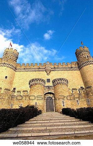 Castle of the Mendoza, Manzanares el Real. Madrid, Spain View Large Photo Image Picture - Castle of the Mendoza, Manzanares el Real. Madrid, Spain. Fotosearch