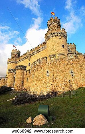 Castle of the Mendoza, Manzanares el Real. Madrid, Spain View Large Photo Image Stock Image - Castle of the Mendoza, Manzanares el Real. Madrid, Spain. Fotosearch