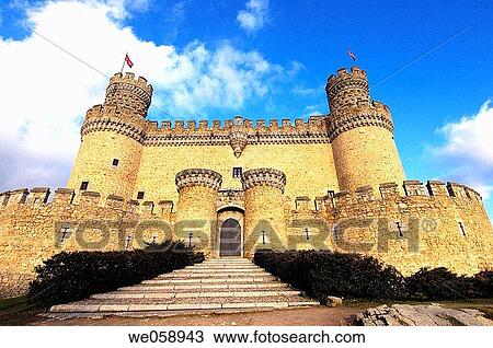 Castle of the Mendoza, Manzanares el Real. Madrid, Spain View Large Photo Image Stock Image - Castle of the Mendoza, Manzanares el Real. Madrid, Spain. Fotosearch