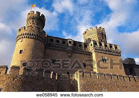 Castle of the Mendoza, Manzanares el Real. Madrid, Spain View Large Photo Image Stock Photography - Castle of the Mendoza, Manzanares el Real. Madrid, Spain. Fotosearch