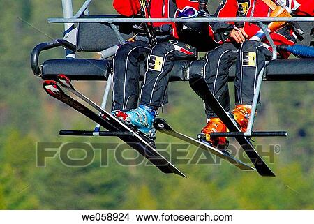 Chairlifts at La Molina ski resort. Cerdanya, Girona province, Catalonia, Spain View Large Photo Image Picture - Chairlifts at La Molina ski resort. Cerdanya, Girona province, Catalonia, Spain. Fotosearch