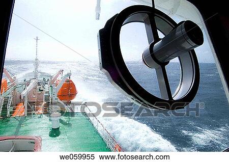 Stock Photography - Chile, Patagonia, Tierra del Fuego, Antarctic Ocean, Drake Passage, Antactic Dream navigation on rough seas near Cape Horn.. Fotosearch