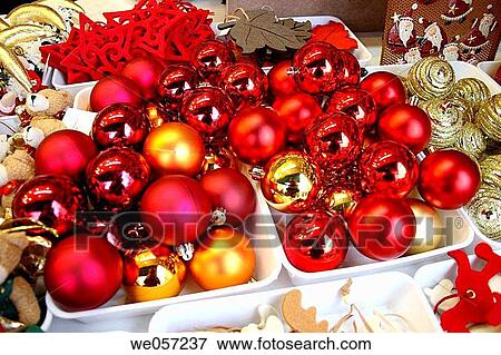 Christmas balls at Santa Llucia fair, Barcelona. Catalonia, Spain View Large Photo Image Stock Photo - Christmas balls at Santa Llucia fair, Barcelona. Catalonia, Spain. Fotosearch