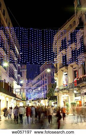 Christmas lights at Portal de l??ngel, Barcelona. Catalonia, Spain View Large Photo Image Stock Photo - Christmas lights at Portal de l??ngel, Barcelona. Catalonia, Spain. Fotosearch