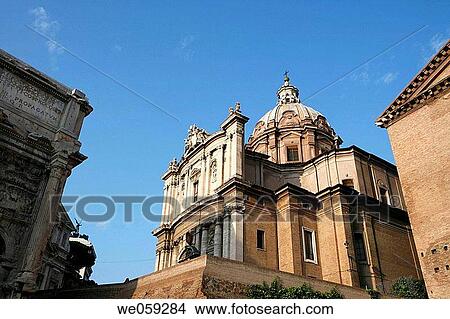 Church of Santi Luca e Martina, Rome. Lazio, Italy View Large Photo Image Picture - Church of Santi Luca e Martina, Rome. Lazio, Italy. Fotosearch