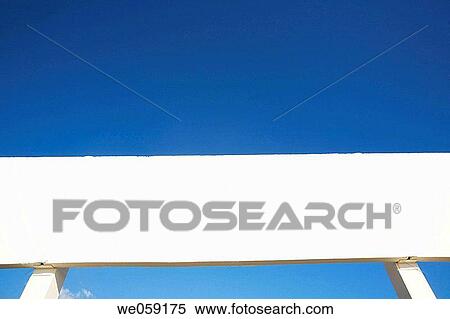 Stock Photography - clean, billboard, blue sky, blue, blank, abstract. Fotosearch