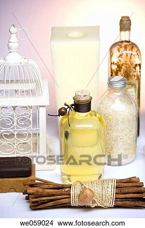 Close-up, Bath salt, bottle, Body care, bathroom, aroma View Large Photo Image Picture - Close-up, Bath salt, bottle, Body care, bathroom, aroma. Fotosearch