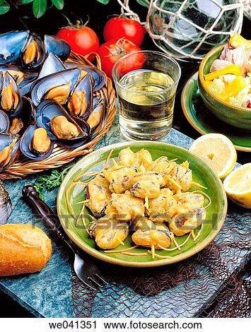 Coimbra style mussels View Large Photo Image Stock Image - Coimbra style mussels. Fotosearch