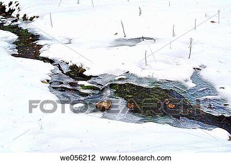 Creek in snow. Sierra de Malag? n, Castilla-Le? n, Spain View Large Photo Image Stock Image - Creek in snow. Sierra de Malag? n, Castilla-Le? n, Spain. Fotosearch