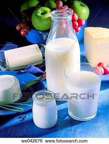 Dairy products View Large Photo Image Stock Photograph - Dairy products. Fotosearch