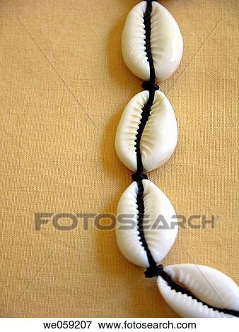 Detail of necklace made with shells View Large Photo Image Stock Photo - Detail of necklace made with shells. Fotosearch