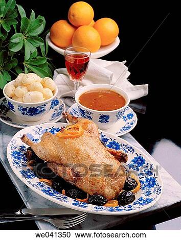 Duck with plums View Large Photo Image Stock Image - Duck with plums. Fotosearch