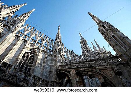 Stock Photo - Duomo cathedral, Milan. Lombardy, Italy. Fotosearch
