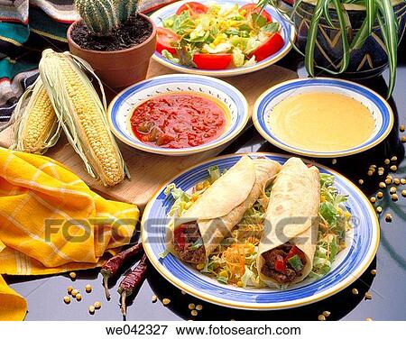 Enchiladas, Tex-Mex cuisine View Large Photo Image Stock Photo - Enchiladas, Tex-Mex cuisine. Fotosearch