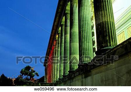 Exterior of Schinkel's neo_classical Altes Museum at dawn_ Berlin, Germany View Large Photo Image Stock Photograph - Exterior of Schinkel's neo_classical Altes Museum at dawn_ Berlin, Germany. Fotosearch