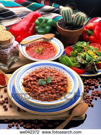 Frijoles with chili, Tex-Mex cuisine View Large Photo Image Stock Image - Frijoles with chili, Tex-Mex cuisine. Fotosearch