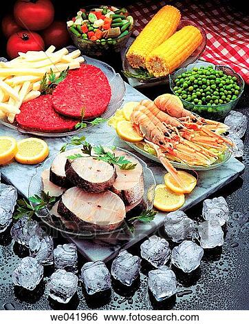 Frozen food View Large Photo Image Stock Photograph - Frozen food. Fotosearch