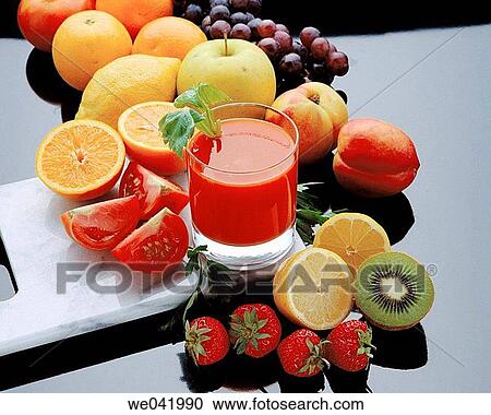 Stock Image - Fruit and vegetable juice. Fotosearch