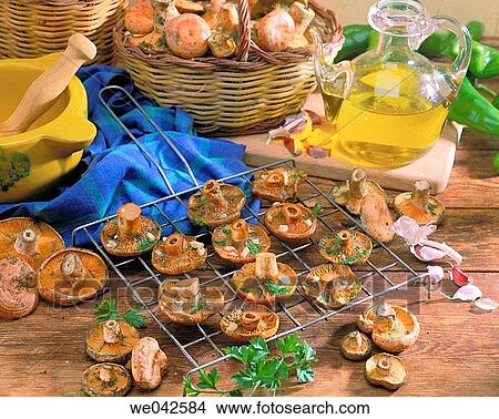 Grilled mushrooms View Large Photo Image Picture - Grilled mushrooms. Fotosearch