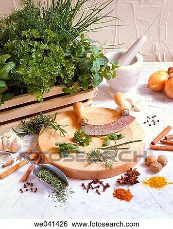 Herbs and spices View Large Photo Image Stock Photograph - Herbs and spices. Fotosearch