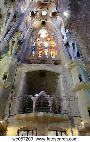 Interior of Sagrada Familia temple by Gaudi, Barcelona. Catalonia, Spain View Large Photo Image Stock Photo - Interior of Sagrada Familia temple by Gaudi, Barcelona. Catalonia, Spain. Fotosearch