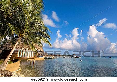 Stock Photo - Kia Ora Resort, Rangiroa, Tuamotu Archipelago, French Polynesia.. Fotosearch