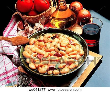 Stock Photo - Large beans in farm style. Fotosearch