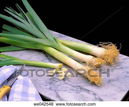Stock Photo - Leeks. Fotosearch