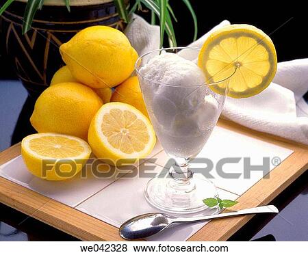 Lemon sorbet View Large Photo Image Stock Photo - Lemon sorbet. Fotosearch