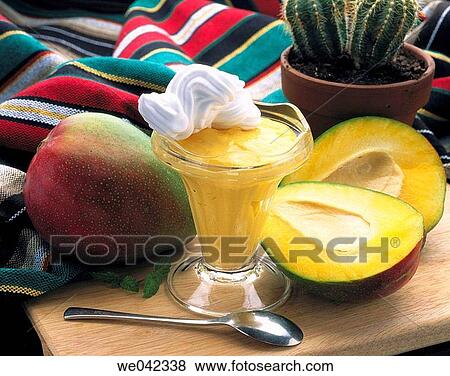 Mango cream, Tex-Mex cuisine View Large Photo Image Stock Photo - Mango cream, Tex-Mex cuisine. Fotosearch