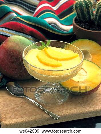 Mango cream, Tex-Mex cuisine View Large Photo Image Stock Photo - Mango cream, Tex-Mex cuisine. Fotosearch