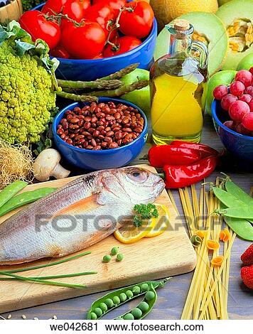 Stock Image - Mediterranean diet. Fotosearch