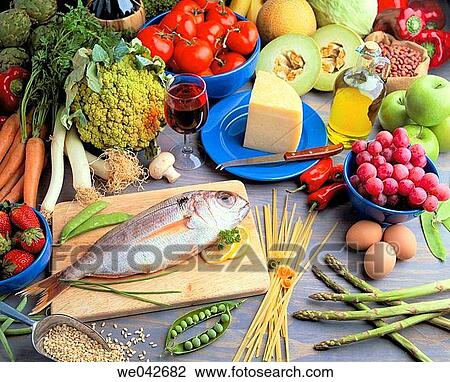 Stock Image - Mediterranean diet. Fotosearch