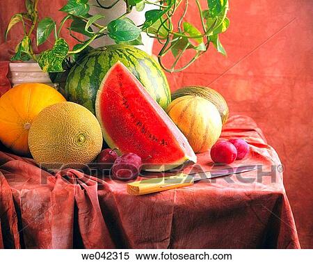 Melons and watermelons View Large Photo Image Stock Photography - Melons and watermelons. Fotosearch
