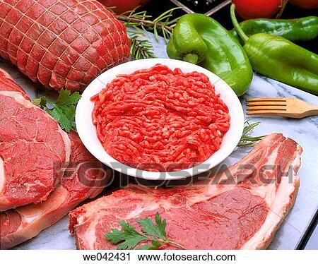 Stock Image - Minced meat. Fotosearch
