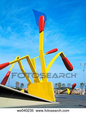 ? Mistos? (Matches, 1992) sculpture by Claes Oldenburg at Vall d? Hebron, Barcelona. Catalonia, Spain View Large Photo Image Stock Photography - ? Mistos? (Matches, 1992) sculpture by Claes Oldenburg at Vall d? Hebron, Barcelona. Catalonia, Spain. Fotosearch