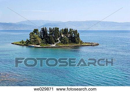 Mouse Island. Corfu, Greece View Large Photo Image Stock Image - Mouse Island. Corfu, Greece. Fotosearch