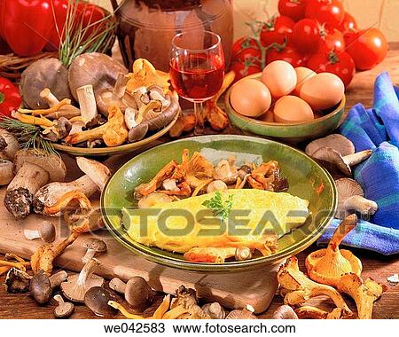 Stock Image - Mushroom omelette. Fotosearch