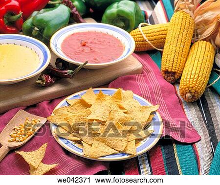 Stock Image - Nachos, Tex-Mex cuisine. Fotosearch