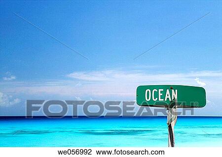Stock Image - Ocean sign. Fotosearch