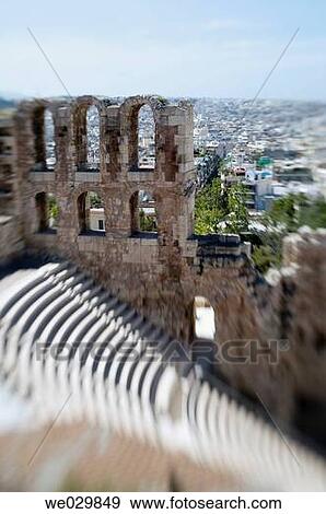 Odeion of Herodes Atticus at the Acropolis, Athens. Greece View Large Photo Image Stock Photo - Odeion of Herodes Atticus at the Acropolis, Athens. Greece. Fotosearch
