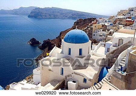 Stock Image - Oia. Santorini, Greece. Fotosearch