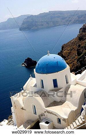 Oia. Santorini, Greece View Large Photo Image Stock Photo - Oia. Santorini, Greece. Fotosearch