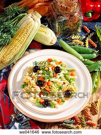 Pasta salad View Large Photo Image Stock Photograph - Pasta salad. Fotosearch