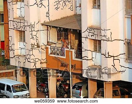 Patching on building external cracks for rainwater leakage at Vadgaon Budruk. Pune, Maharashtra, India. View Large Photo Image Stock Photo - Patching on building external cracks for rainwater leakage at Vadgaon Budruk. Pune, Maharashtra, India.. Fotosearch