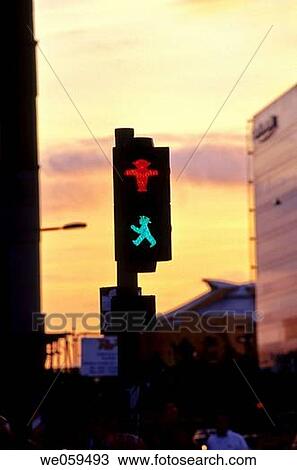 Pedestrian walk sign at intersection of Potsdamer Platz_ Berlin, Germany View Large Photo Image Stock Image - Pedestrian walk sign at intersection of Potsdamer Platz_ Berlin, Germany. Fotosearch