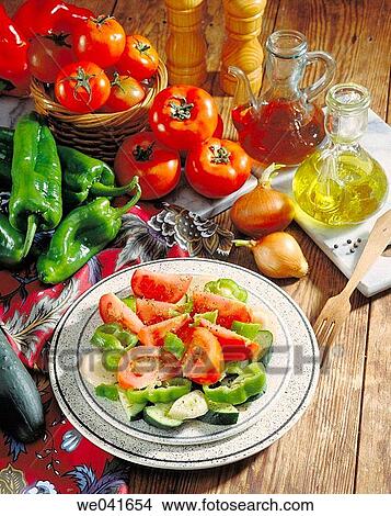 Picture - ? Pipirrana? typical Andalusian salad. Fotosearch