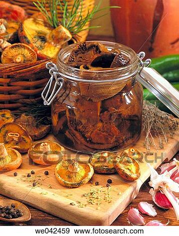 Preserved food, mushrooms View Large Photo Image Stock Photo - Preserved food, mushrooms. Fotosearch
